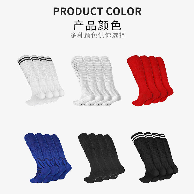 NFL Super Long Stacked Socks Adult Football Socks Football Socks Thickened Shock-absorbing Any terry Cotton High Socks
