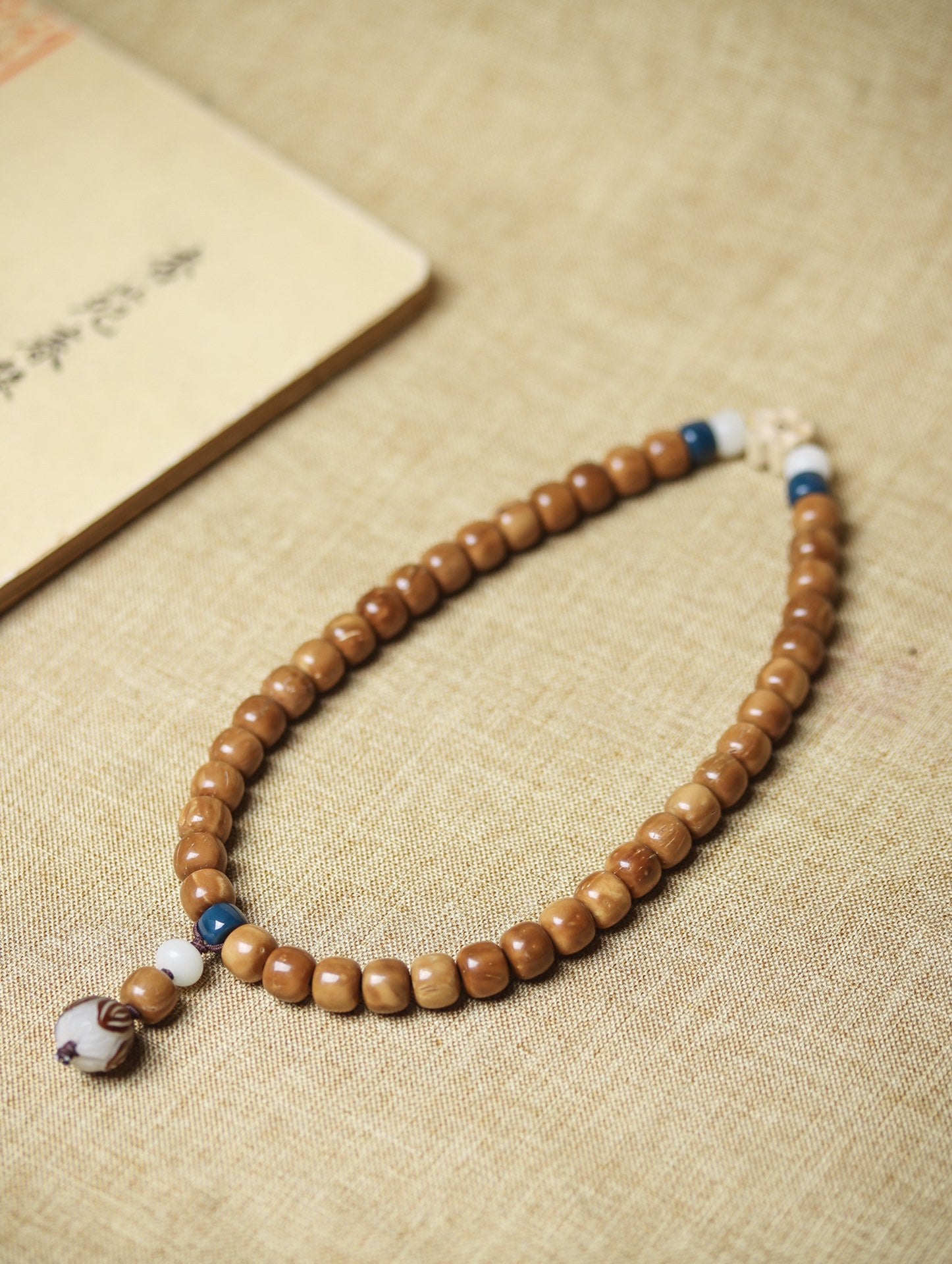 Natural Cook Bodhi Root DIY Woven Handheld Chain Plate Wen Play Chanting Bead String Men's and Women's Long Hanging Pendant