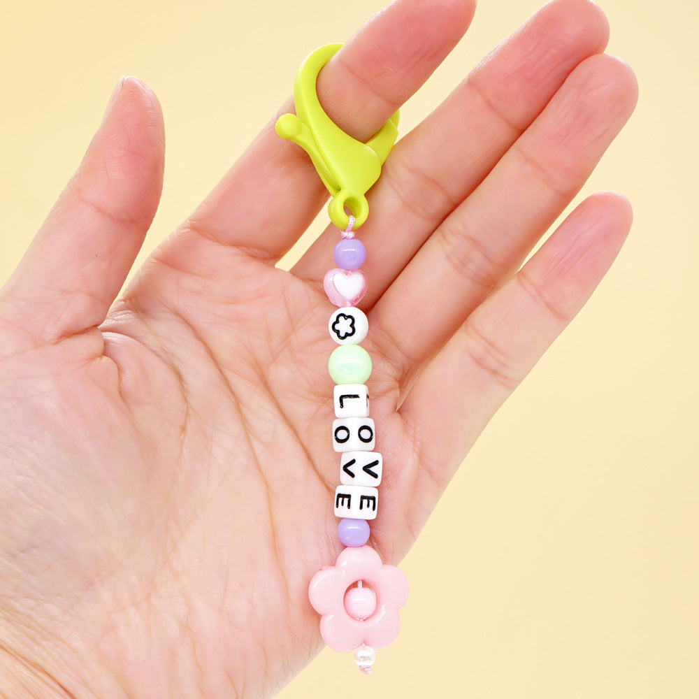 Factory direct supply handmade beaded mobile phone lanyard, Bluetooth speaker lanyard, flashlight, fan, selfie stick, U-disk sling