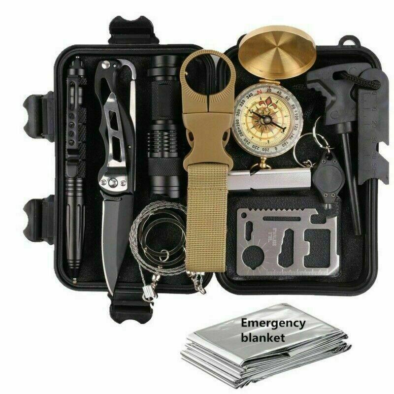 Kit di Sopravvivenza 14 in 1 per All Aperto Escursionismo e Sicurezza