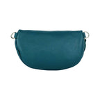 RB1015BZ | Fanny pack with removable shoulder strap in Genuine Leather Made in Italy. Polished Nickel metal snap hook attachments - Brassy color - Dimensions: 24 x 14 x 7