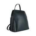 RB1018A | Zaino Donna Doppio scomparto in Vera Pelle Made in Italy con spallacci regolabili. Accessori in metallo Canna di Fucile - Colore Nero - Dimensioni: cm 26 x 30 x 14,5-0