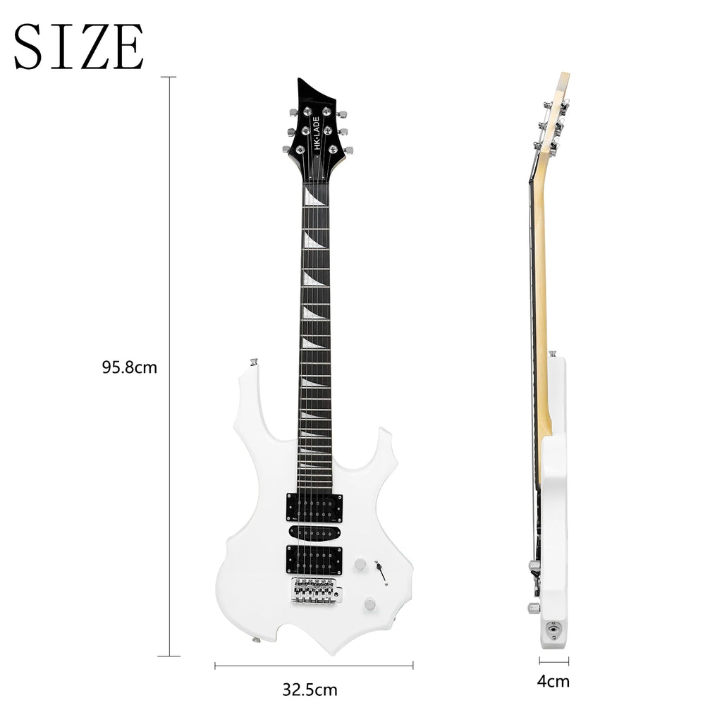 HK.LADE R-260 Chitarra elettrica a 6 corde 24 tasti Chitarra elettrica con corpo in acero Guitarra con borsa Amp Parti e accessori per chitarra