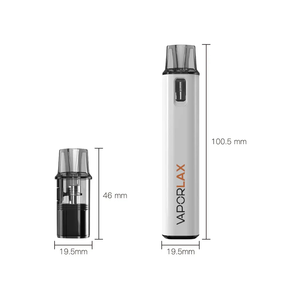 VaporLax Nano Kit sistema pod ricaricabile Sigaretta elettronica Batteria da 500 mAh 2.0 ml 0,8ohm Cartuccia a spirale a rete Atomizzatore Penna Vape