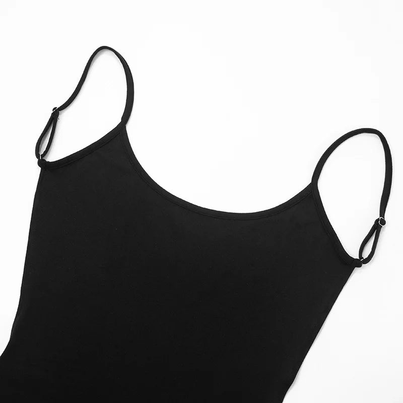 Mini Abito Estivo Sexy Nero Y2K da Donna, Senza Schienale, Attillato, Senza Maniche, per Feste, Club, Spiaggia, Vacanze, Regalo