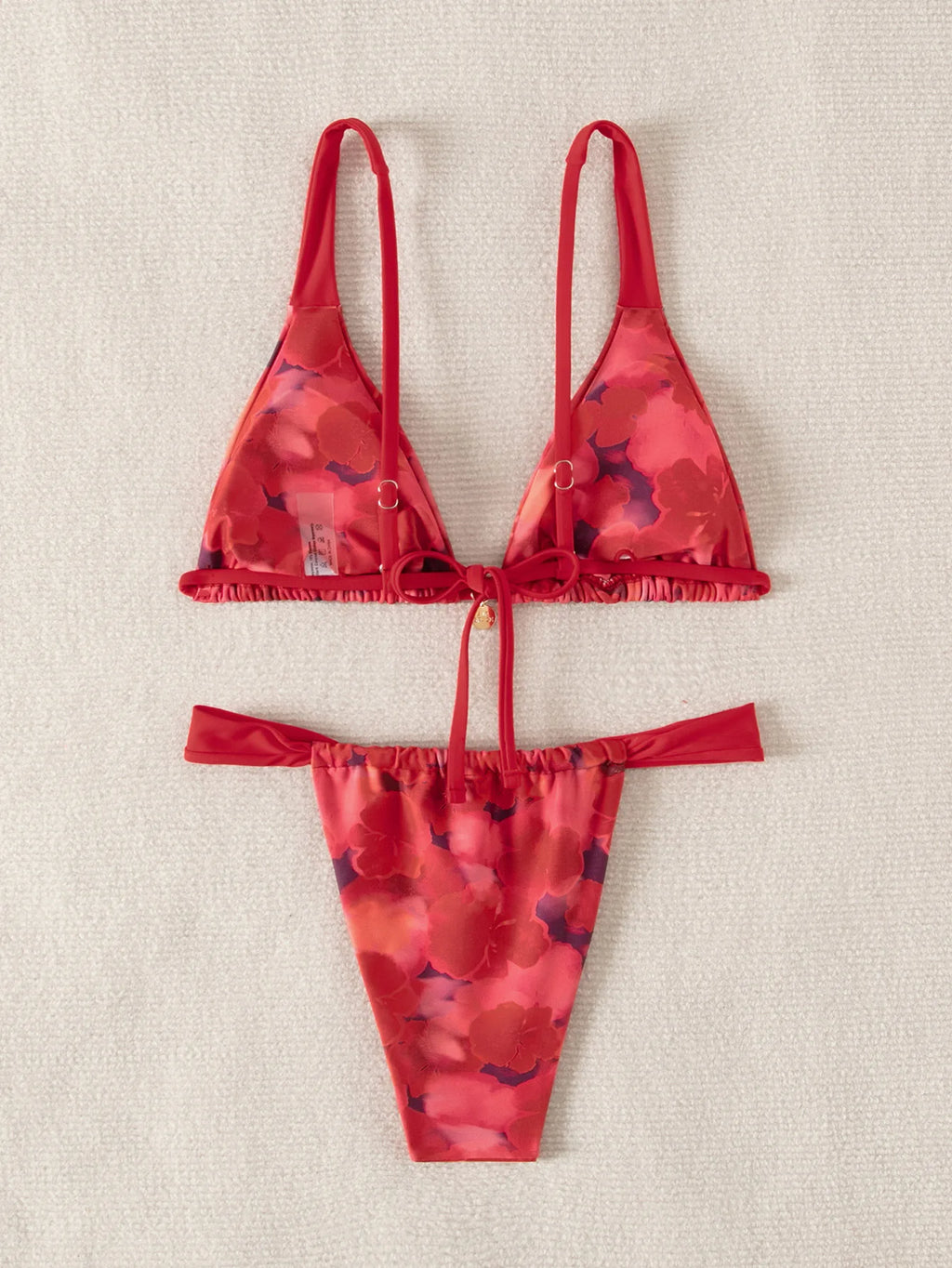 Nuovo Set Bikini Triangolo 2026 - Costume da Bagno Push-Up con Stampa Floreale e Slip Brasiliano