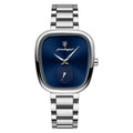 Women's Stainless Steel Waterproof Quartz Watch (Silver Blue)-0