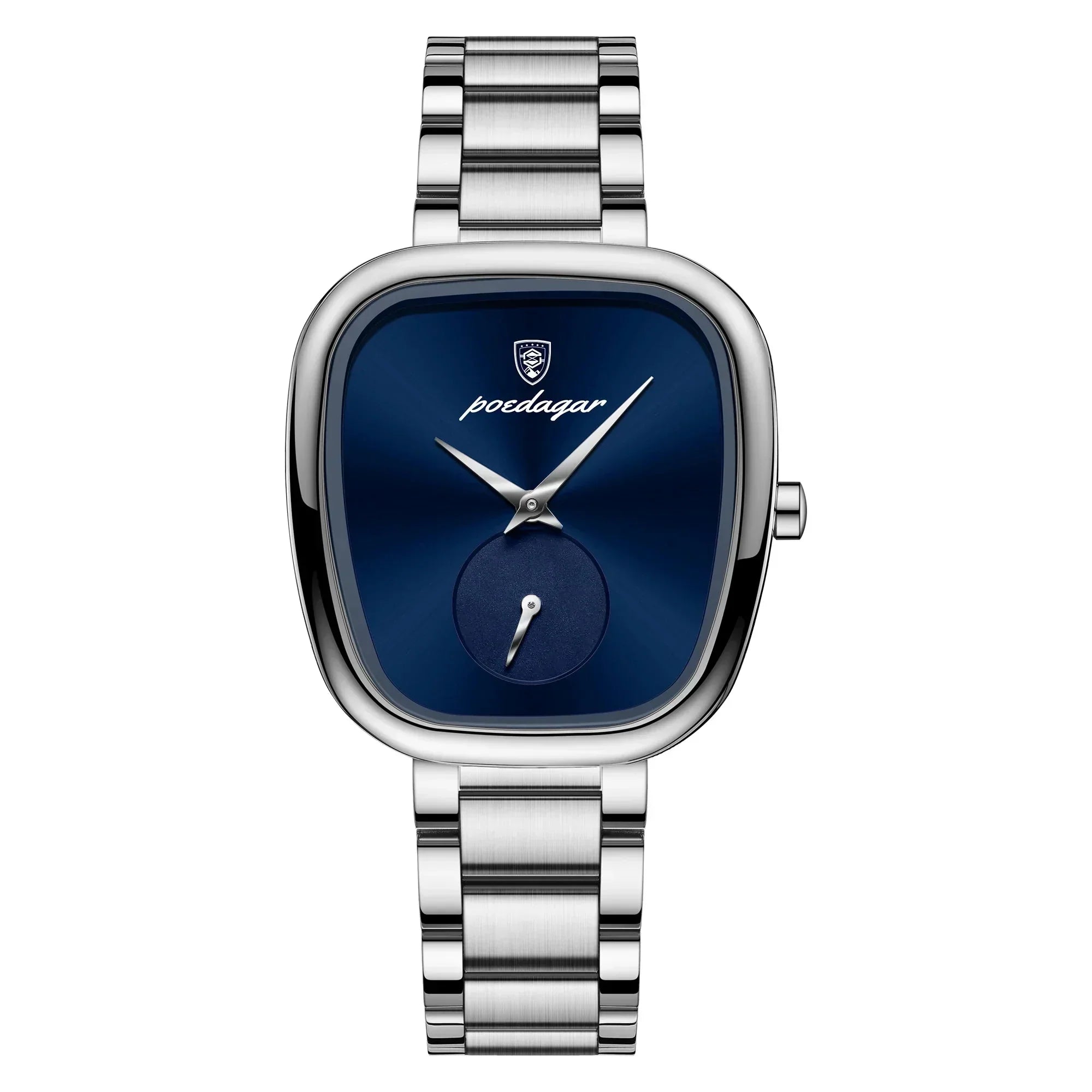 Women's Stainless Steel Waterproof Quartz Watch (Silver Blue)-0