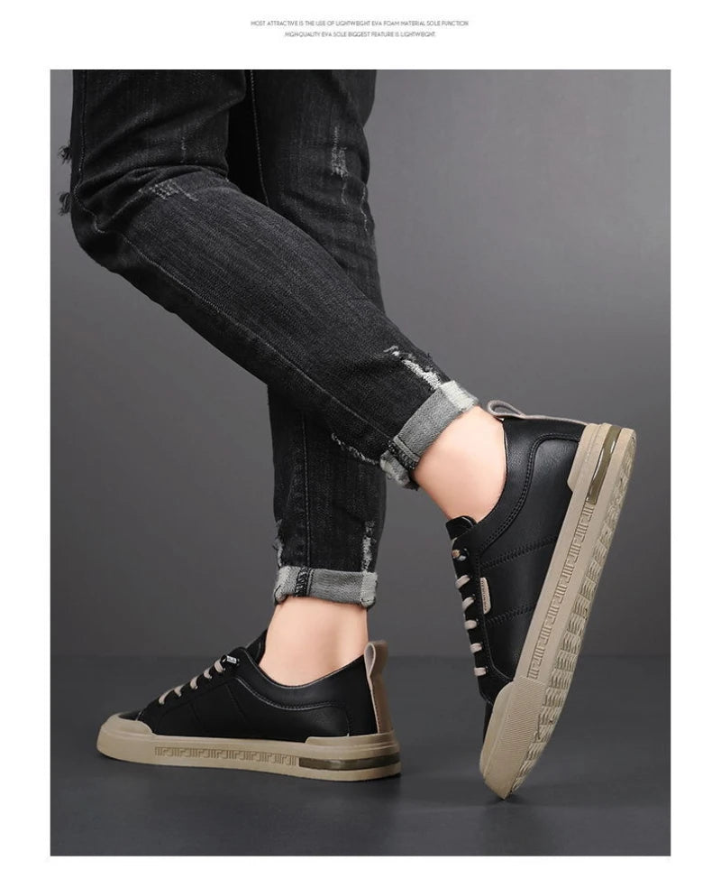 Nuove Sneakers Casual da Uomo a Profilo Basso, Stile Coreano, Versatili, Comode, Leggere, con Suola Morbida e Piattaforma per l'Uso Quotidiano