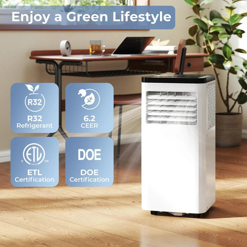 Condizionatore d'Aria Portatile 8000 BTU, Unità AC da Pavimento 3 in 1