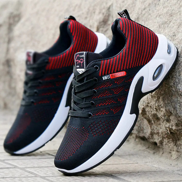 Scarpe sportive casual da uomo, scarpe sportive versatili con lacci in rete traspirante