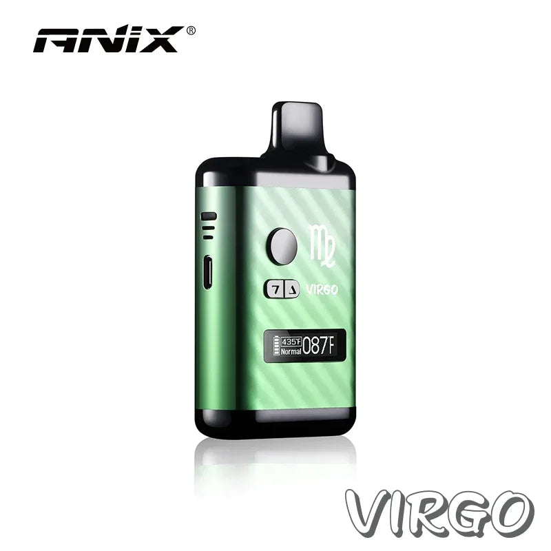 Vaporizzatore per erbe secche genuino ANIX VIRGO controllo della temperatura a base di erbe fumo di tabacco penna Vape 1300mah batteria schermo OLED sigaretta elettronica