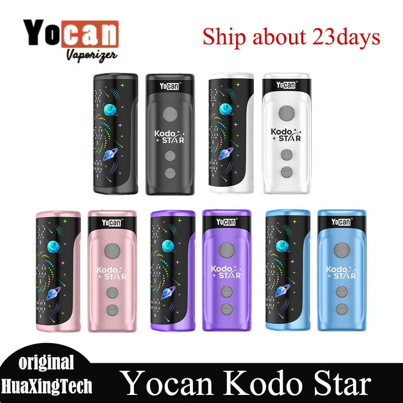 Originale Yocan Kodo Star Box Mod 400mAh Batteria di preriscaldamento Vape Pen 510 Thread Cart 1.8V-4.2V Schermo OLED Sigaretta elettronica