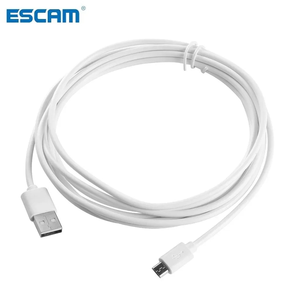 ESCAM 3M USB Power Cable for Smart IP Wi-fi Camera (Black only)