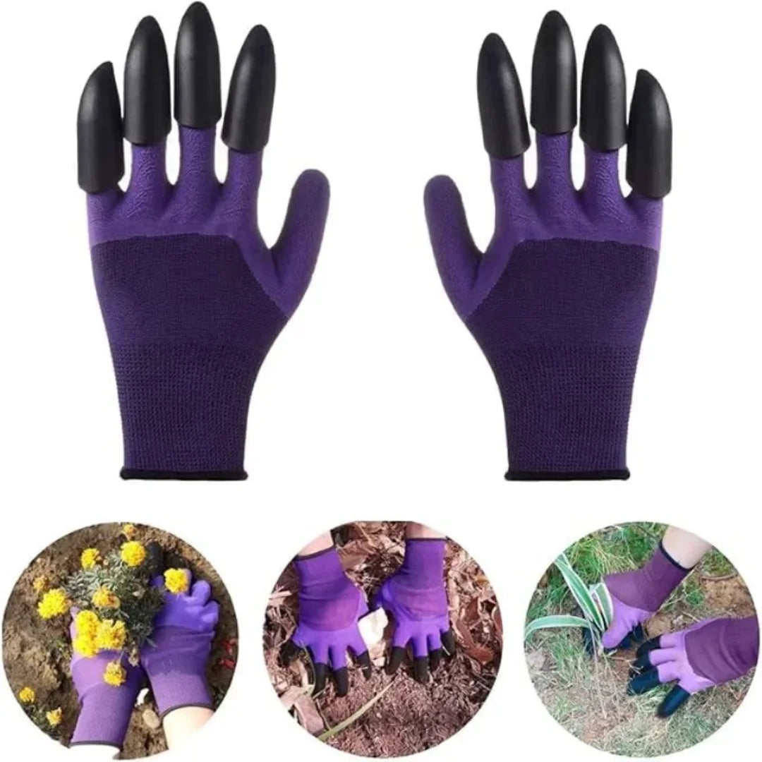 Guanti da Giardinaggio per Donne e Uomini, Guanti con Artigli per Lavori in Giardino, Facili per Piantare e Scavare, Protezione per le Mani e Facili da Usare
