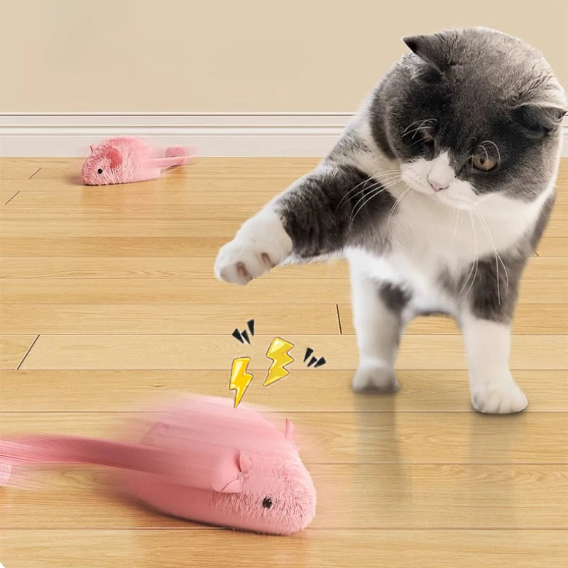 Topo Peluche Interattivo Per Gatti Da Masticare Luminoso E Sonoro Giocattolo