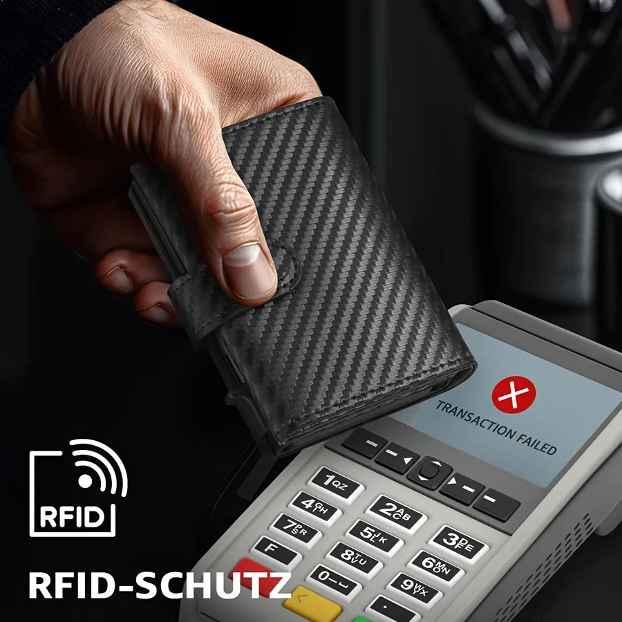 Portafoglio da uomo con portamonete Protezione RFID Portafoglio sottile Porta carte Porta carte di credito piccole Porta carte di credito