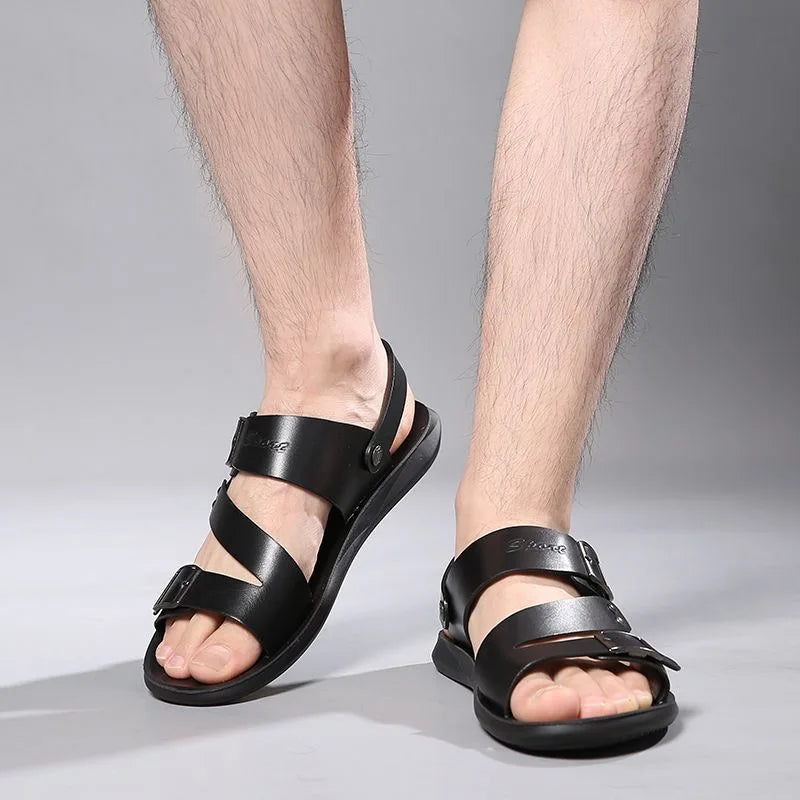 Sandali Estivi da Uomo alla Moda, Comodi per la Spiaggia, Doppio Uso, Slip-On, Suola Morbida Antiscivolo, Trendy - HX2024