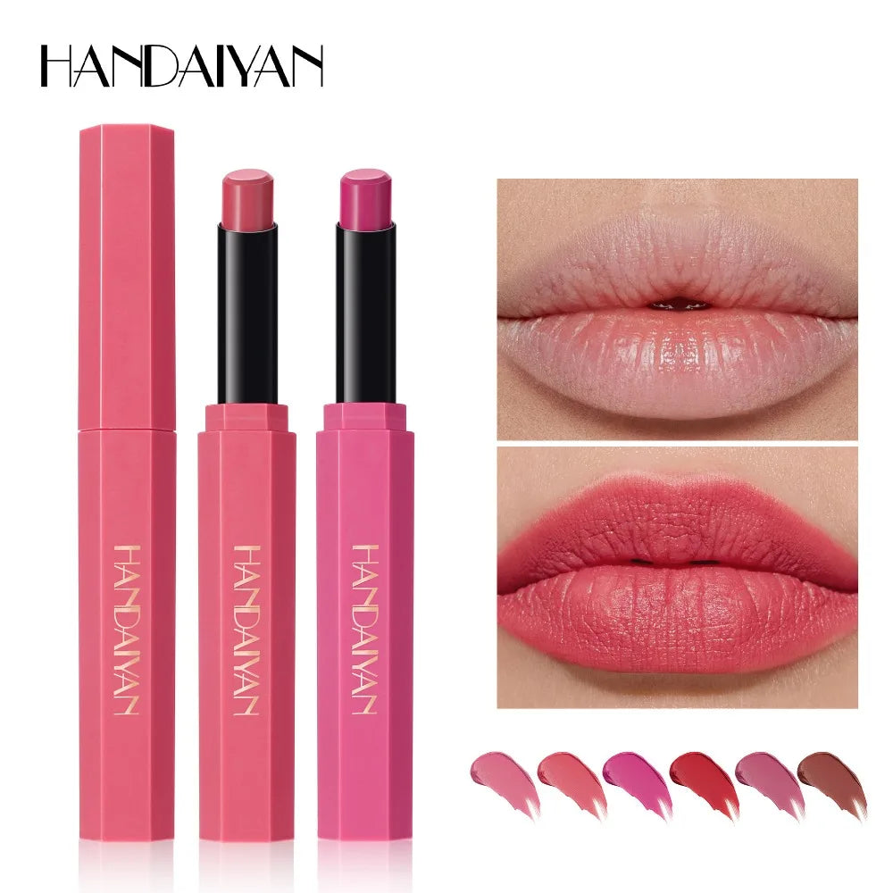 6 Colors Matte Lipstick Long-Lasting Non-Stick Cup Waterproof Nude Deep Red Lipstick Sexy Red Velvet Lip Gloss Women Makeup