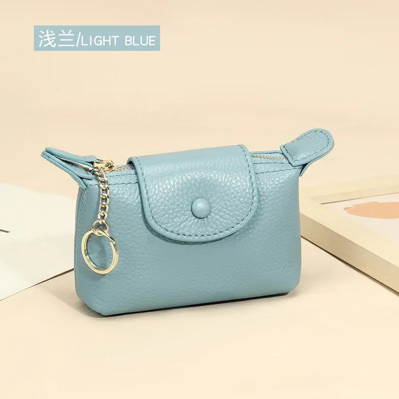 Portamonete da donna in pelle di mucca di nuova moda Porta carte creative per chiavi e rossetti Portaoggetti Portafoglio carino per donne e donne