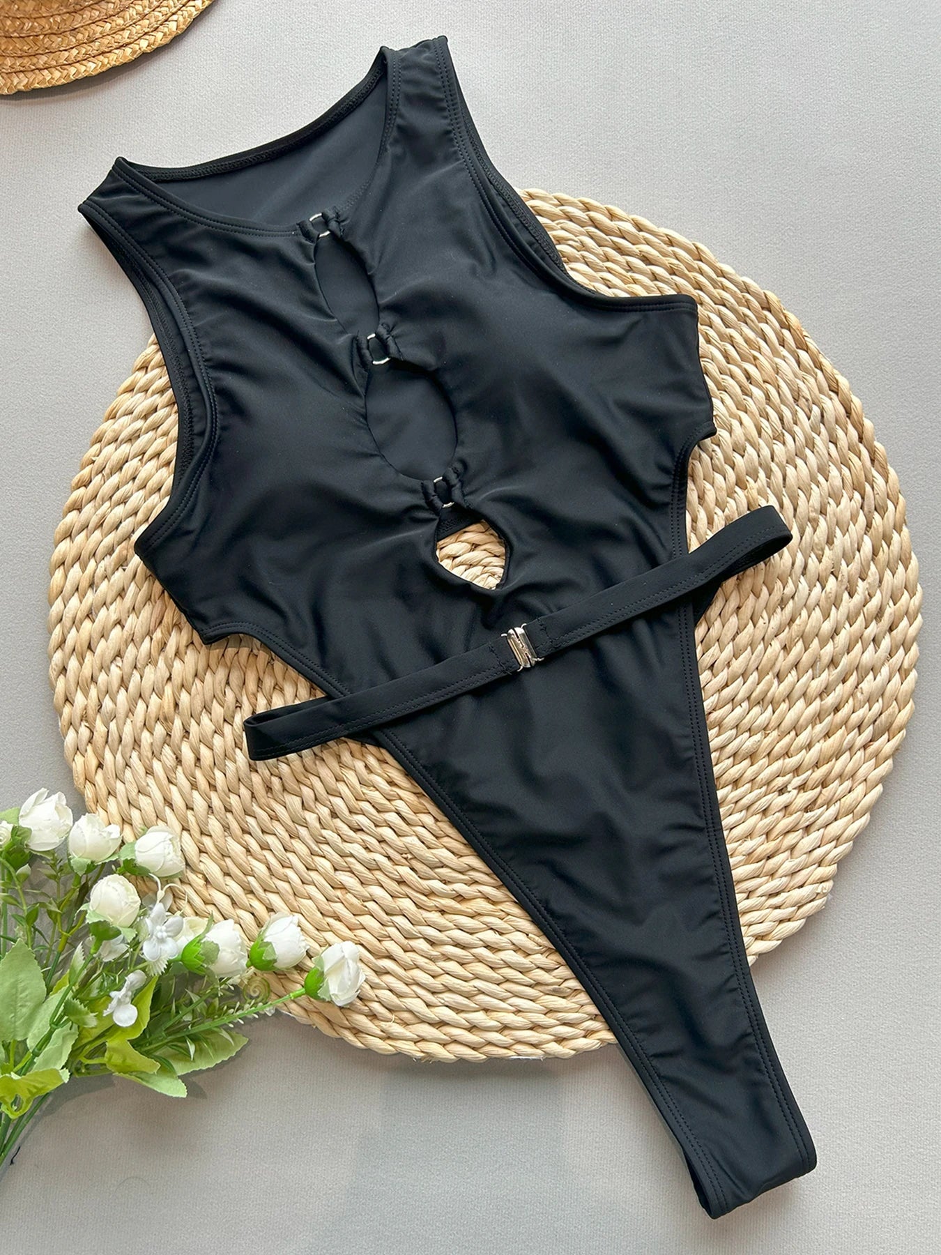 2025 Nuovo costume da bagno intero sexy dal taglio alto per le donne Scava fuori costumi da bagno Body femminile Monokini Costume da bagno senza schienale Beachwear