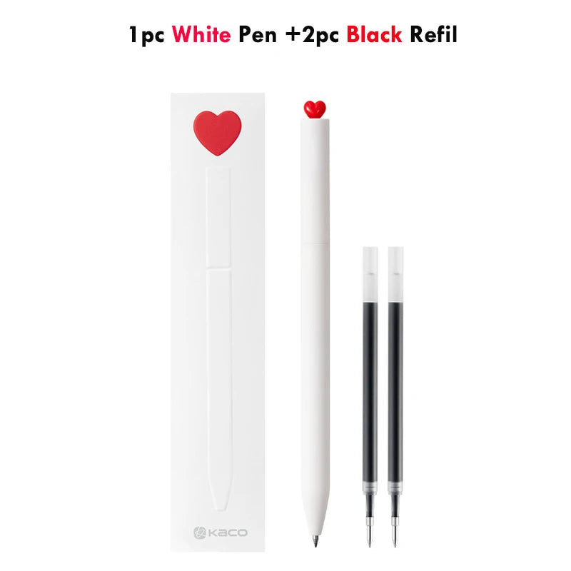 KACO Galaxy Gel Pens FIRST Heart Star Series Rotary Signature Pen Set, 0.5mm Gift Boxes, Students Brush Exam Writing Stationery