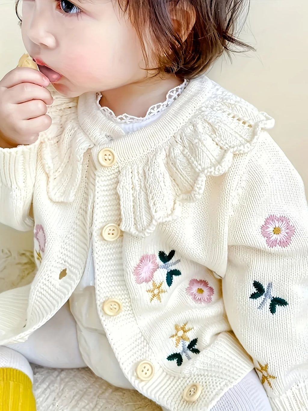 Cardigan lavorato a maglia per bambini autunno e inverno Top per bambina Maglione caldo stile bambino invernale per bambini