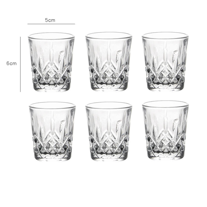 Set da 6 bicchieri da vino di lusso, bicchieri di vetro trasparenti, bicchieri da cocktail squisiti, bicchieri da whisky in stile europeo, bicchieri da birra Brandy