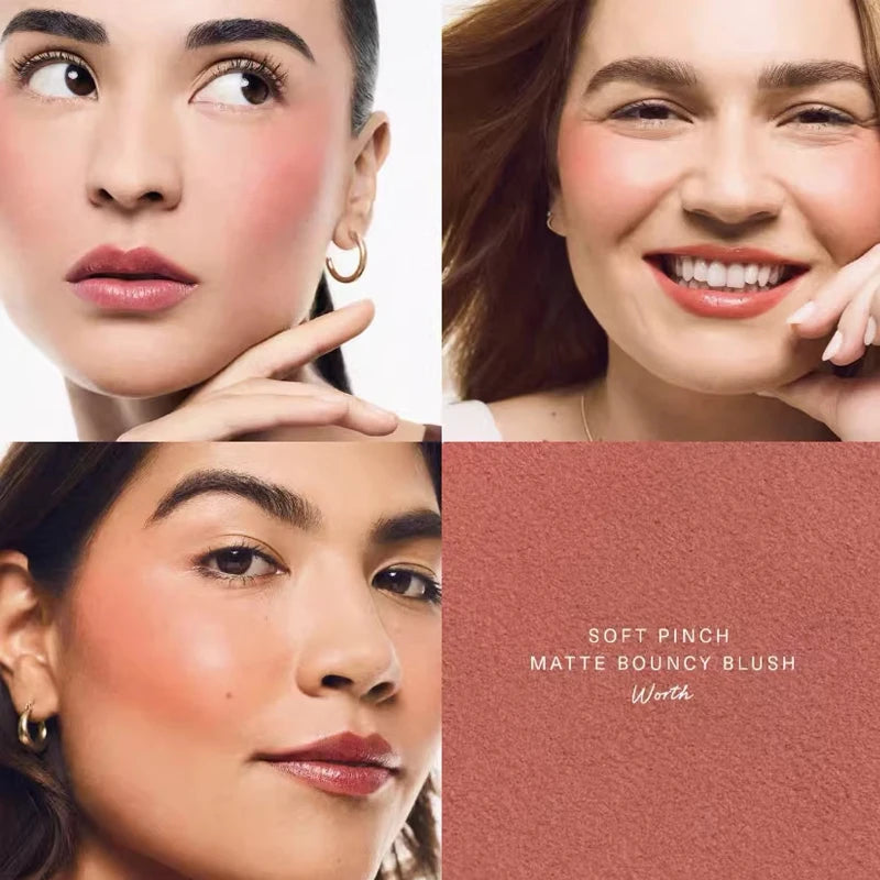 Set di blush Rare Beauty: Blush liquido effetto purè di patate, Blush in polvere che esalta il colore della pelle, con texture fine, facile da applicare e sfumare.