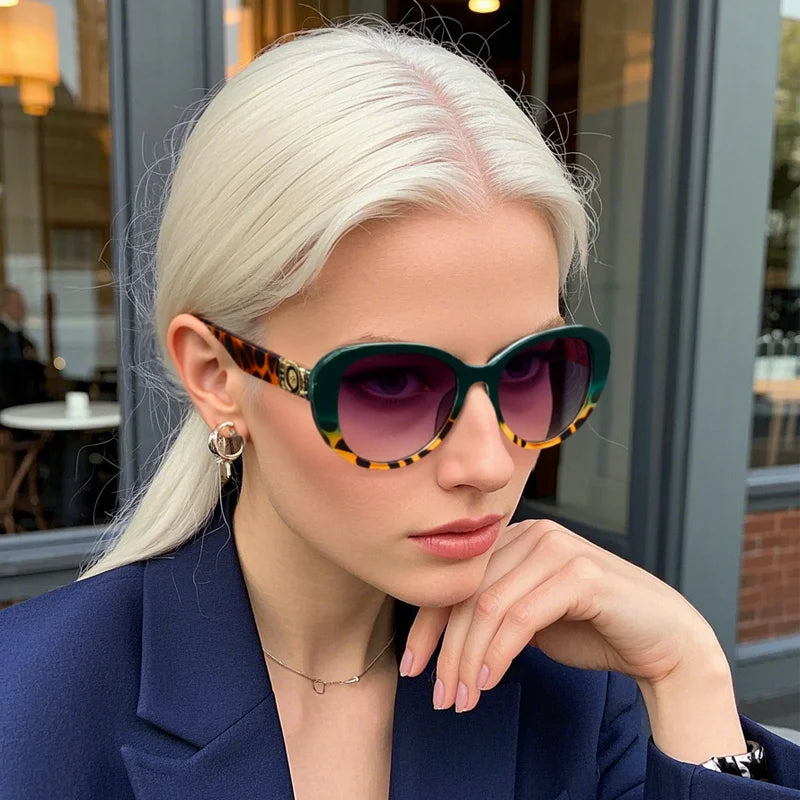 JUNCTURE Fashion Women Sunglasses dress up Sun Glasses Big frame Gradient Lady Glasses Party Holiday Gifts Sunglasses for Women