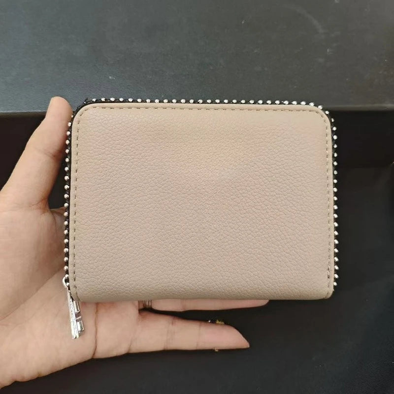 Nuovo Portafoglio da Donna ZV in PU con Catena Metallica, Porta Carte, Pochette in Denim, Portamonete, Portafoglio Piccolo