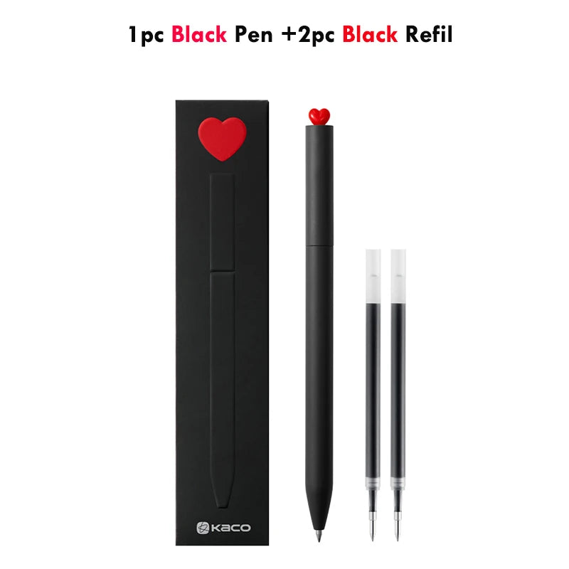 KACO Galaxy Gel Pens FIRST Heart Star Series Rotary Signature Pen Set, 0.5mm Gift Boxes, Students Brush Exam Writing Stationery