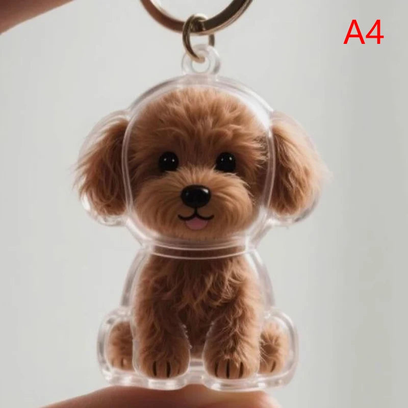 Portaoggetti per peli di cane Portachiavi con ciondolo carino Ciondolo per borsa Coppia Portachiavi per auto Collezione di souvenir di gioielli Accessori per la decorazione del regalo