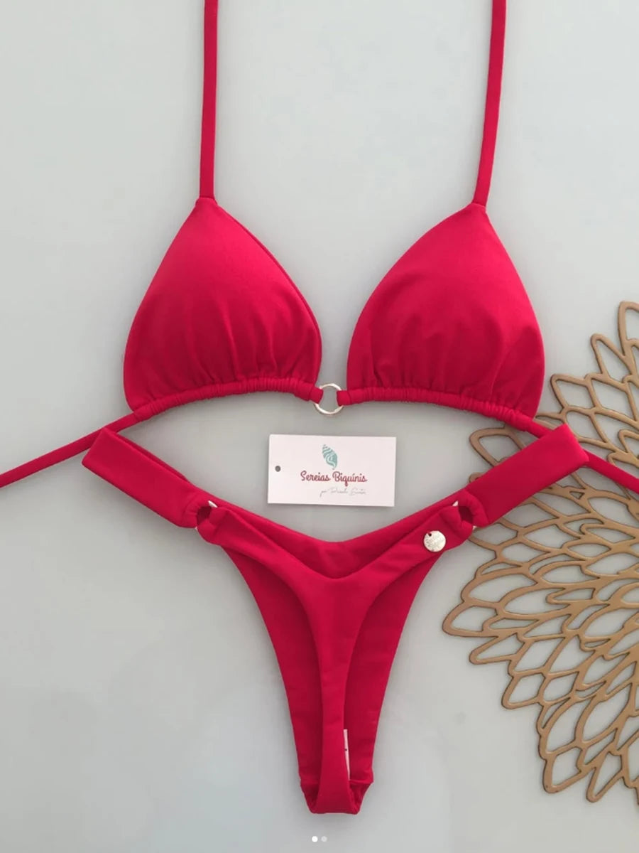 Micro Bikini 2026 Push Up Donna Costumi da Bagno Sexy Brasiliani Set Bikini Perizoma Stampa Biquini Abbigliamento Mare Estivo