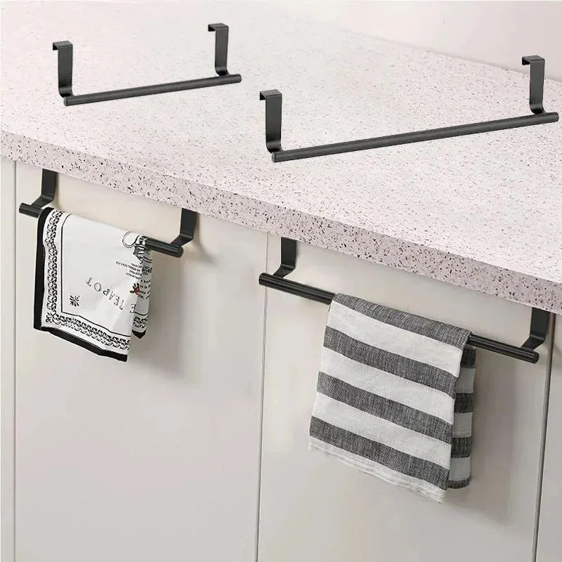 Portasciugamani sopra la porta Portasciugamani in acciaio inossidabile Organizzatore di stoccaggio Porta dell'armadio da cucina per bagno Portasciugamani sospeso