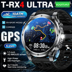 Nuovo Smartwatch Militare T-RX4 Ultra 2026 con GPS Integrato a Doppia Banda, Bussola, Altimetro, Impermeabilità 10ATM e Chiamate Bluetooth per Uomo