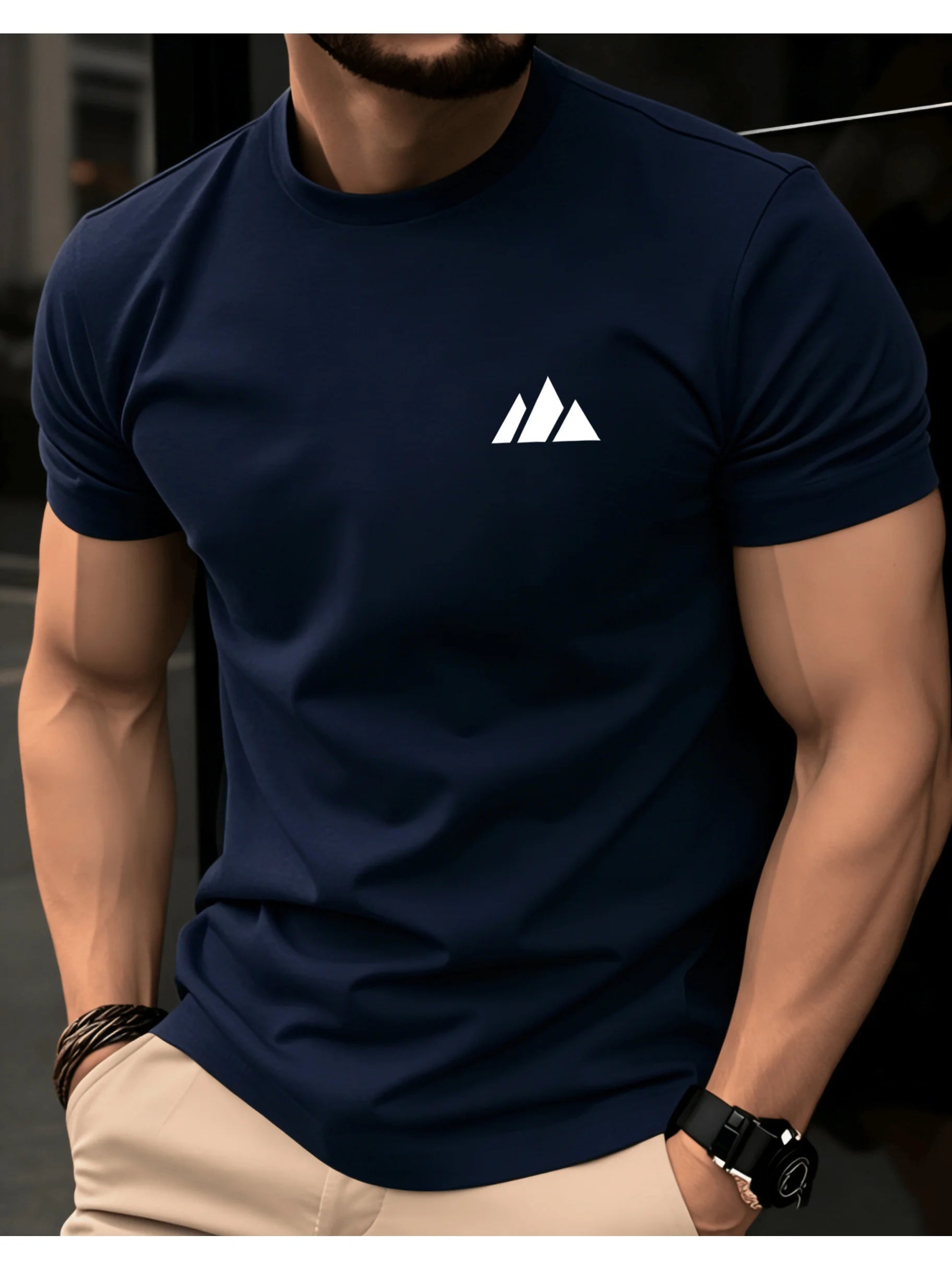 T-shirt da uomo in puro cotone per l'estate 2026: morbida, confortevole, assorbe il sudore, casual e alla moda, streetwear da uomo