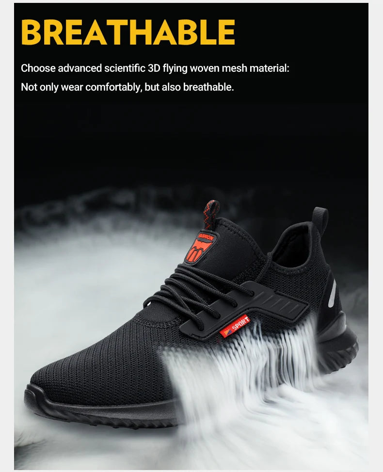 Sneakers da lavoro scarpe con punta in acciaio scarpe antinfortunistiche da uomo scarpe da lavoro antiforatura stivali moda indistruttibile calzature sicurezza