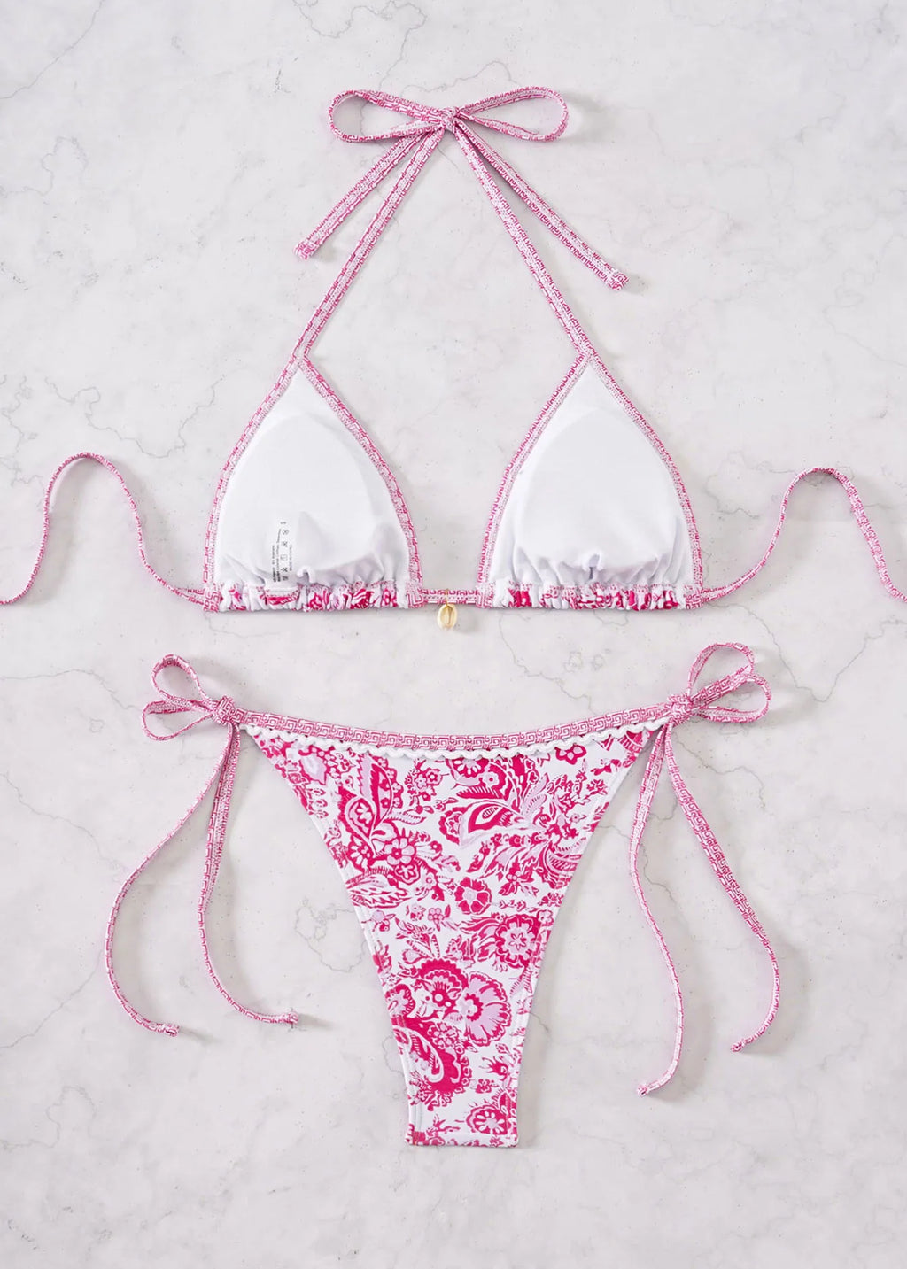 Nuovo Set Bikini Triangolo 2026 - Costume da Bagno Push-Up con Stampa Floreale e Slip Brasiliano