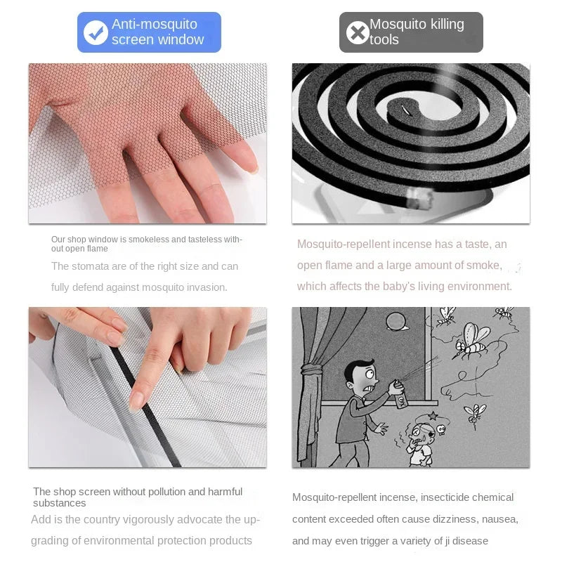 Zanzariera fai-da-te per finestra del letto Tessili per la casa The Mesh Tende autoadesive per interni anti-insetti e mosche da giardino