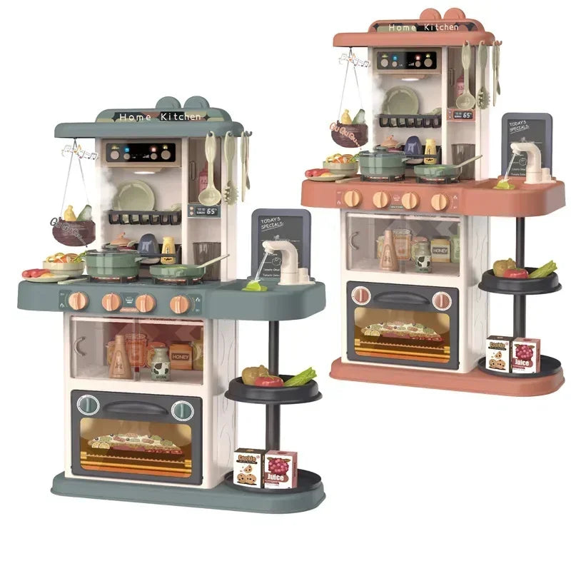 72cm moda per bambini che giocano a casa simulazione utensili da cucina cucinare Mini giocattoli da cucina musica leggera regalo di natale