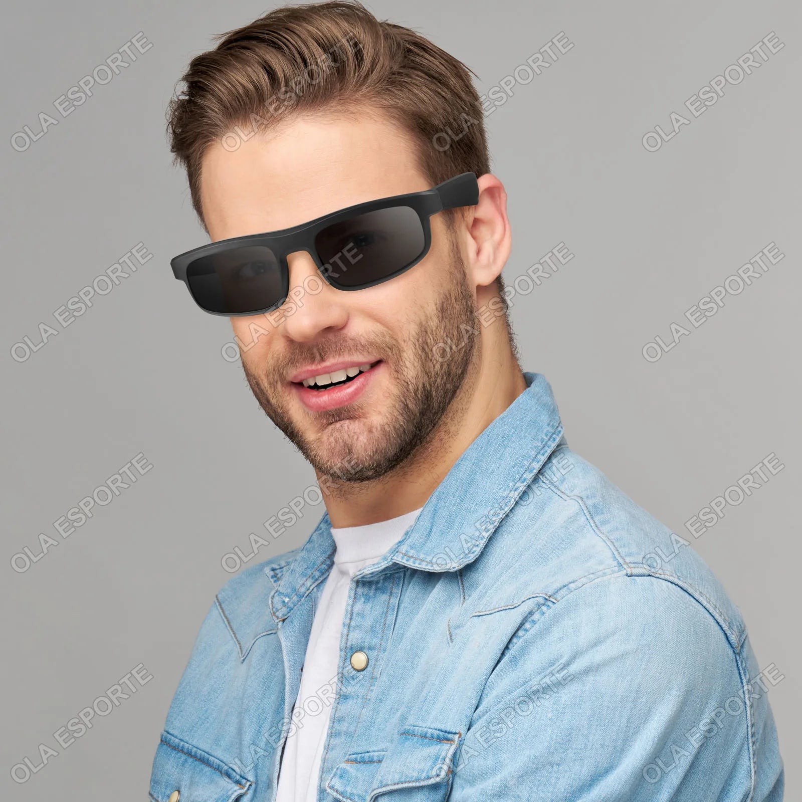 Cuffie per occhiali Bluetooth senza fili Cuffie per occhiali da sole fotocromatici a conduzione ossea Auricolari per sport all'aria aperta Cuffie per occhiali UV400