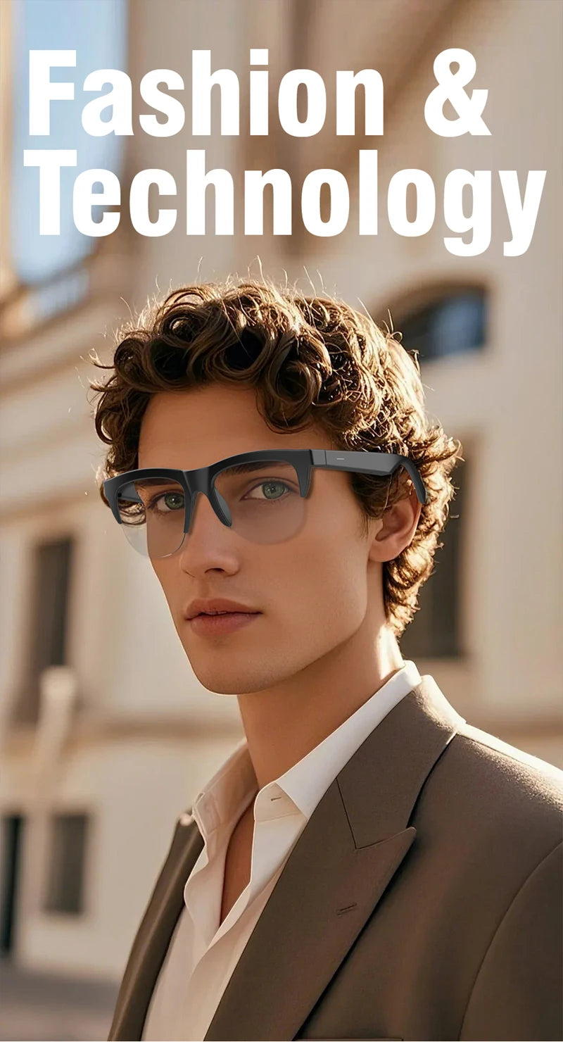 2025 Nuovi occhiali audio Bluetooth intelligenti - Lenti fotocromatiche Altoparlanti HD integrati per musica/chirchi Occhiali da sole wireless