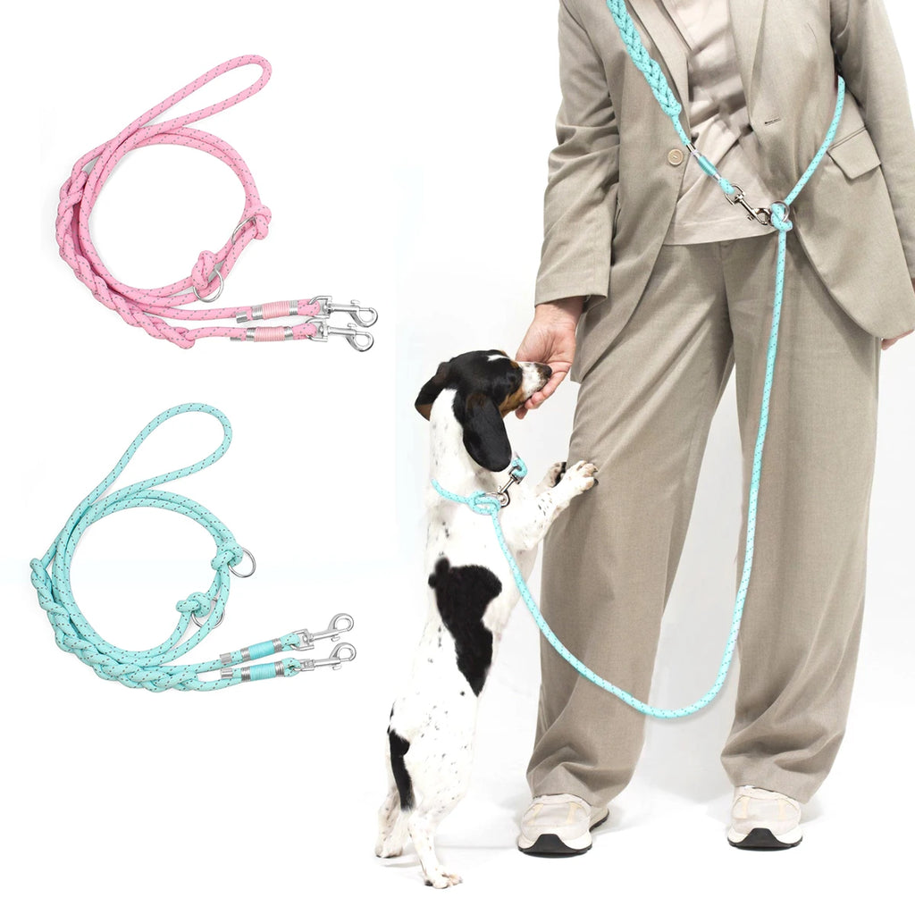 Pet Dog Leashes Adjustable Free Hands Rope Outdoor Reflective Nylon Walking Dog Running Travels For Small And Medium Dog Fashion