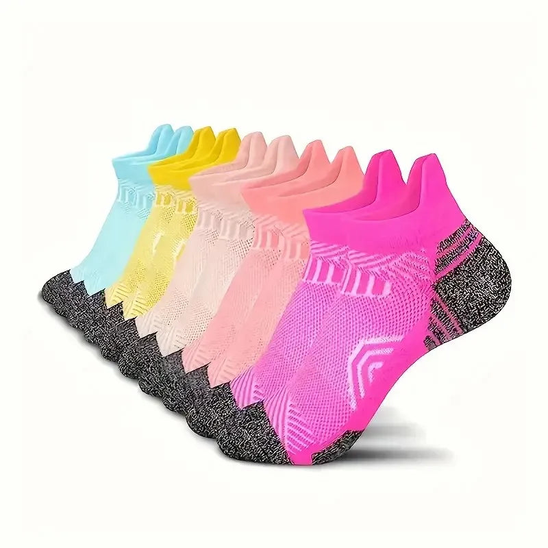 5/10 Pairs High-Quality Neutral Sports Socks Fashionable Stripes Sweat Absorbing Breathable Outdoor Couple Running Casual Socks