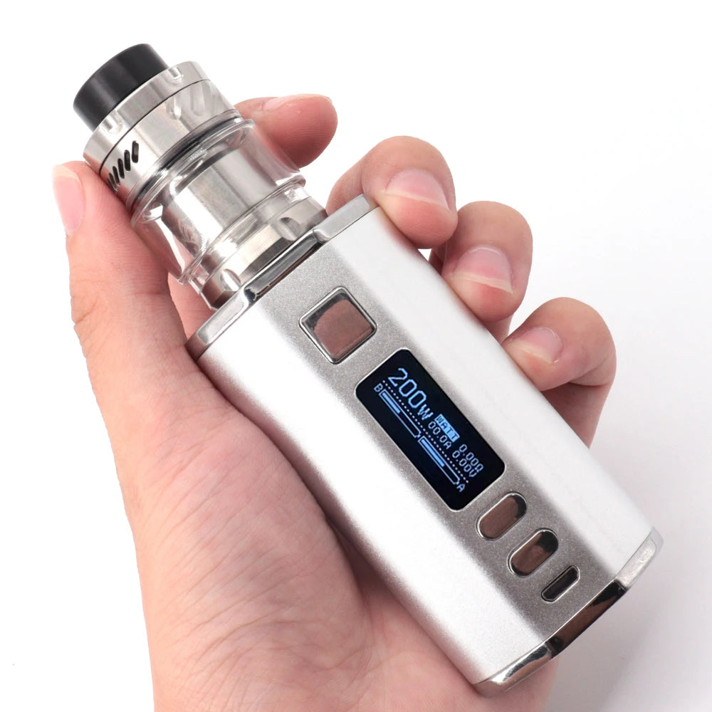 Dead Rabbit 3 RTA 200W Vape Box Mod Vaper Kit Sigaretta elettronica 4400mah Batteria Schermo OLED 3.0ml5.5ml Kit vapore a doppia bobina