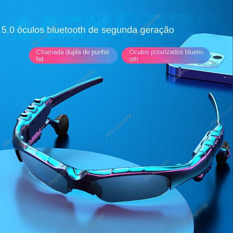 Sport Stereo Wireless Bluetooth Occhiali intelligenti Chiama Ciclismo 5.0 Auricolare Telefono Occhiali da sole da guida polarizzati Occhiali da equitazione