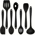 1 ‌ /7-Piece Silicone Kitchen Utensil Set - Non-Stick Spatula, Spoon, Skimmer, Pasta Clip & More for Cooking & Baking