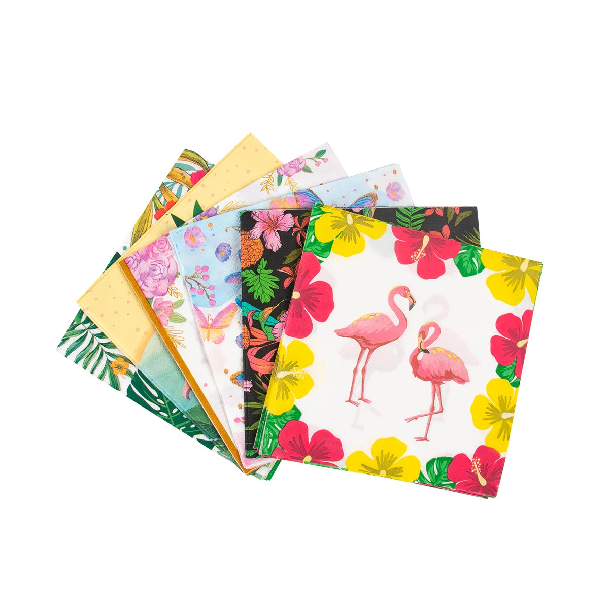 Tovaglioli di carta per feste hawaiane Luau Tovaglioli Aloha con foglie di palma tropicale fenicottero usa e getta per decorazioni per feste estive di compleanno, matrimoni