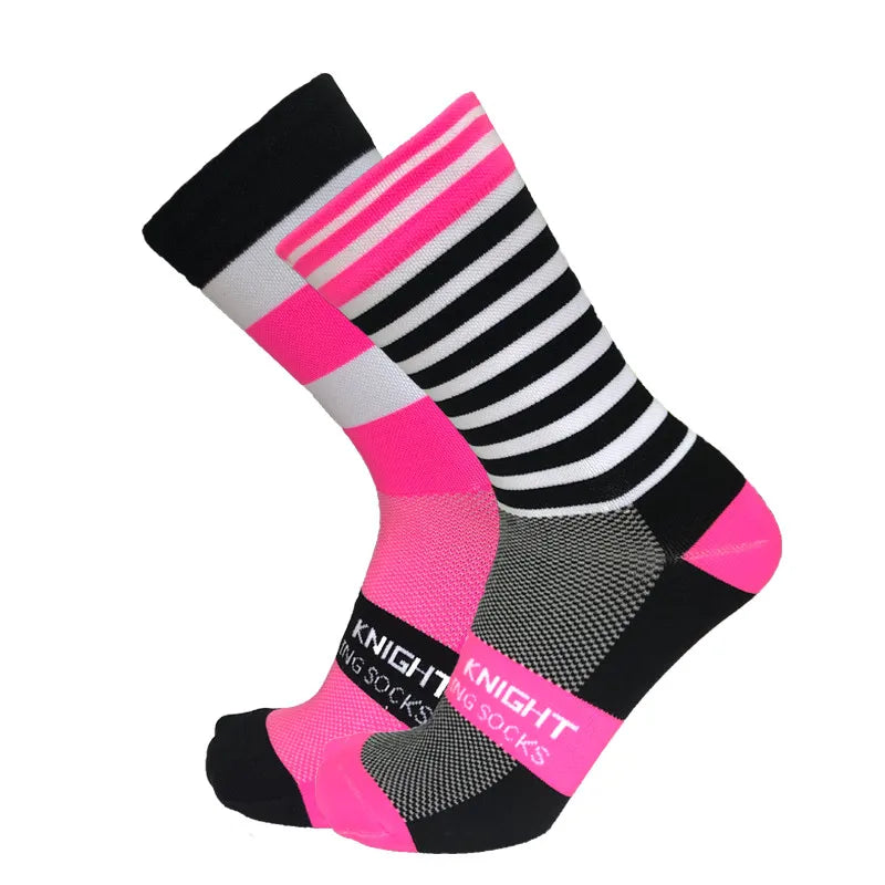 5/10 pairs of men's and women's cycling sports socks randomly mixed breathable sweat absorbing worn externally